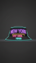 New York 1999 Neon Bucket Hat