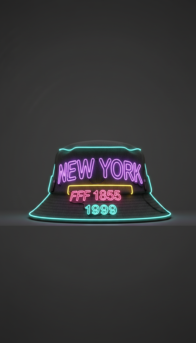 New York 1999 Neon Bucket Hat
